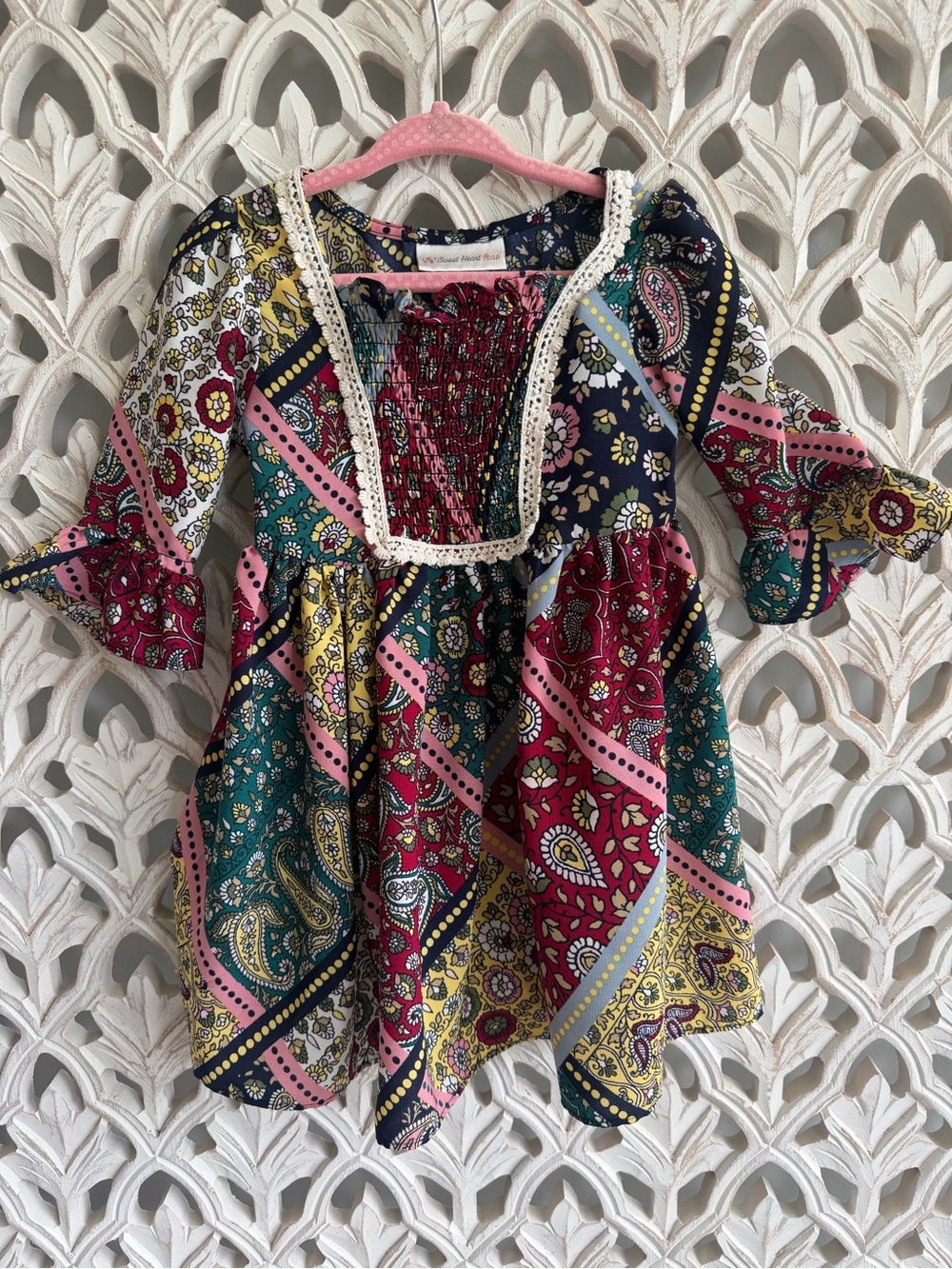 Sweet Heart Rose Toddler 2T Patchwork Paisley Dress